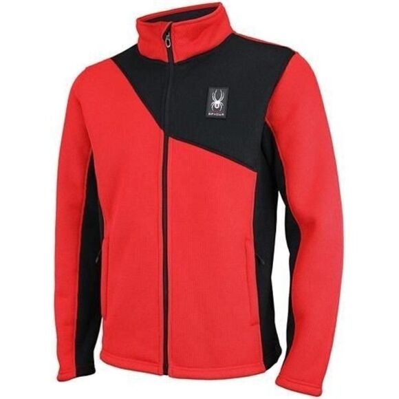 Spyder Men's - S District Full Zip Fleece Jacket - Racing Red - Picture 1 of 9